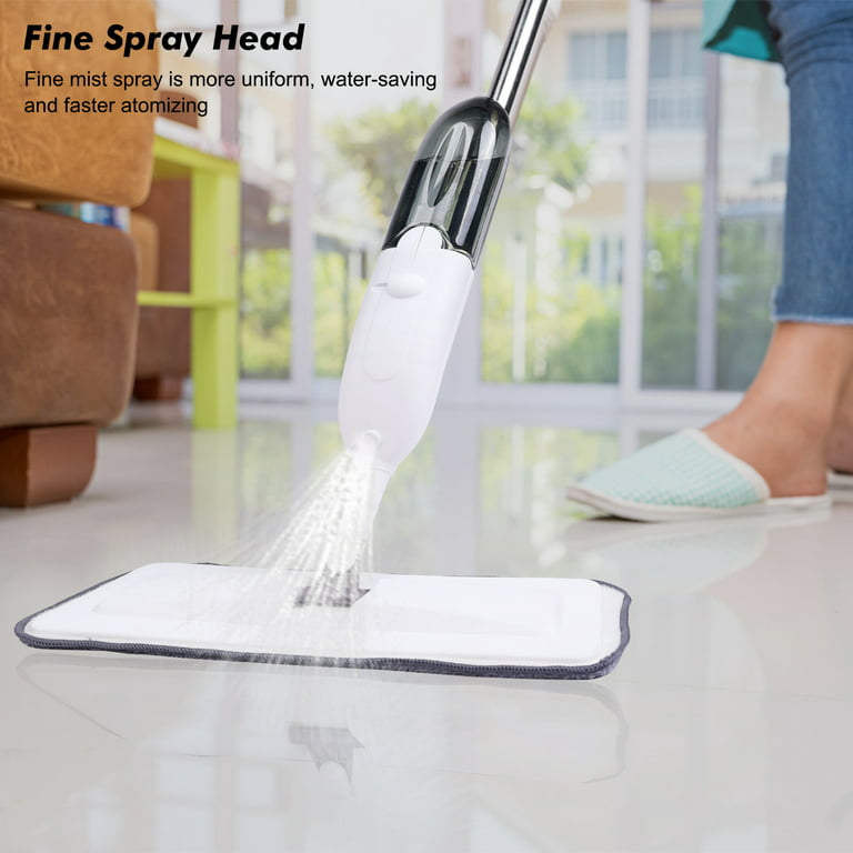 Spray Mops for Floor Cleaning Microfiber Floor Mop for Hardwood Floors Wet  Dust Mop Flat Mop Floor Cleaner Mop with 4 Washable Pads 440 Ml Refillable