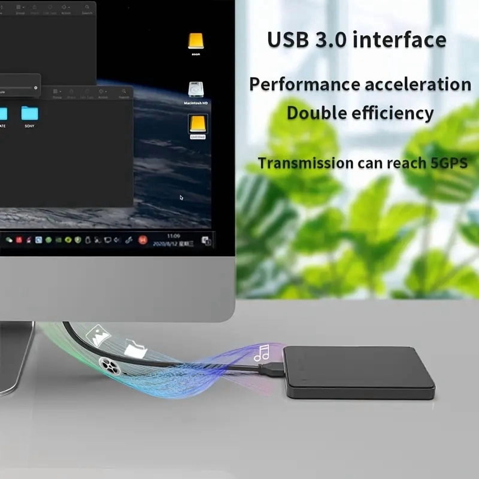Stylish 4TB Portable External Drive USB 3.0 High-Speed Compact Storage Seamless for Ipad & Windows Laptop Compatibility School Work