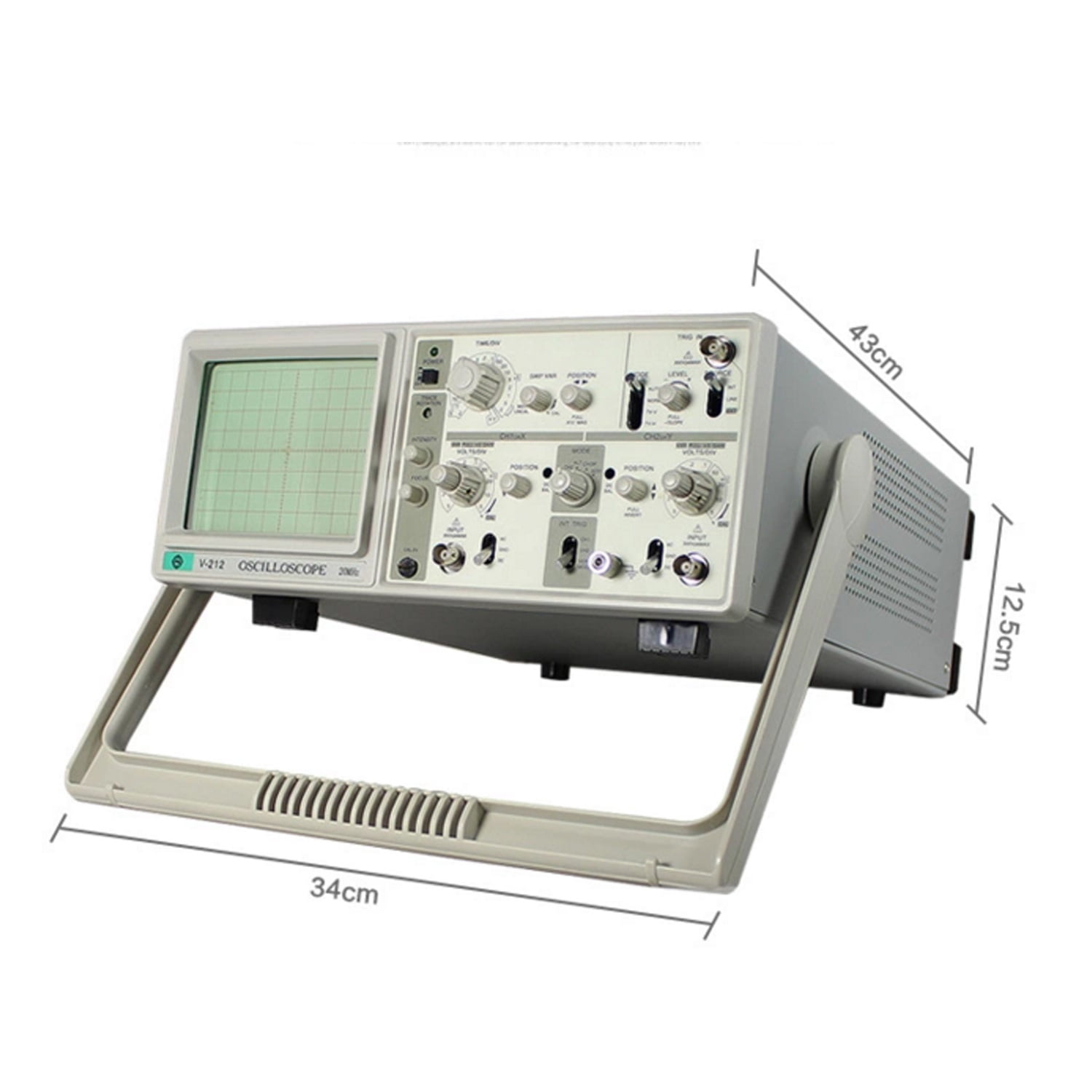 MCH V-212 Dual Trace Analog Oscilloscope 20MHz 6 Inch Large Screen Dual Channels