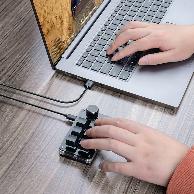 Mechanical Multifunctional Gaming Keyboard Home Portable USB Driver Free Mini Keypad Programmable Key Board Desktop PC Laptop Black
