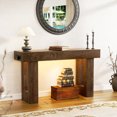 thumbnail image 7 of Aheaplus Farmhouse 47" Console Table with Power Outlets & Motion Sensor Light - Narrow Storage Entryway Table for Hallway/Living Room,Rustic Oak, 7 of 7