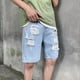 thumbnail image 4 of Pantalones Cortos De Mezclilla Rasgados De Moda Para Hombres, 4 of 7