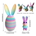thumbnail image 6 of 3D Printed Easter Eggs with Bunny Inside,8.46 inch,Rabbit Egg Figurine Desktop Ornament, Unique Easter Gift Set, 6 of 9