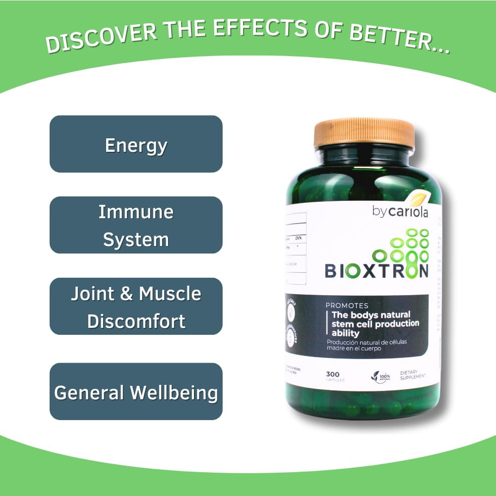 Bioxtron AFA Stem Cell Supplement 300 Capsules - Stem Cells Renewal - Joint & Muscle Discomfort - Immune System Support - Natural Formula
