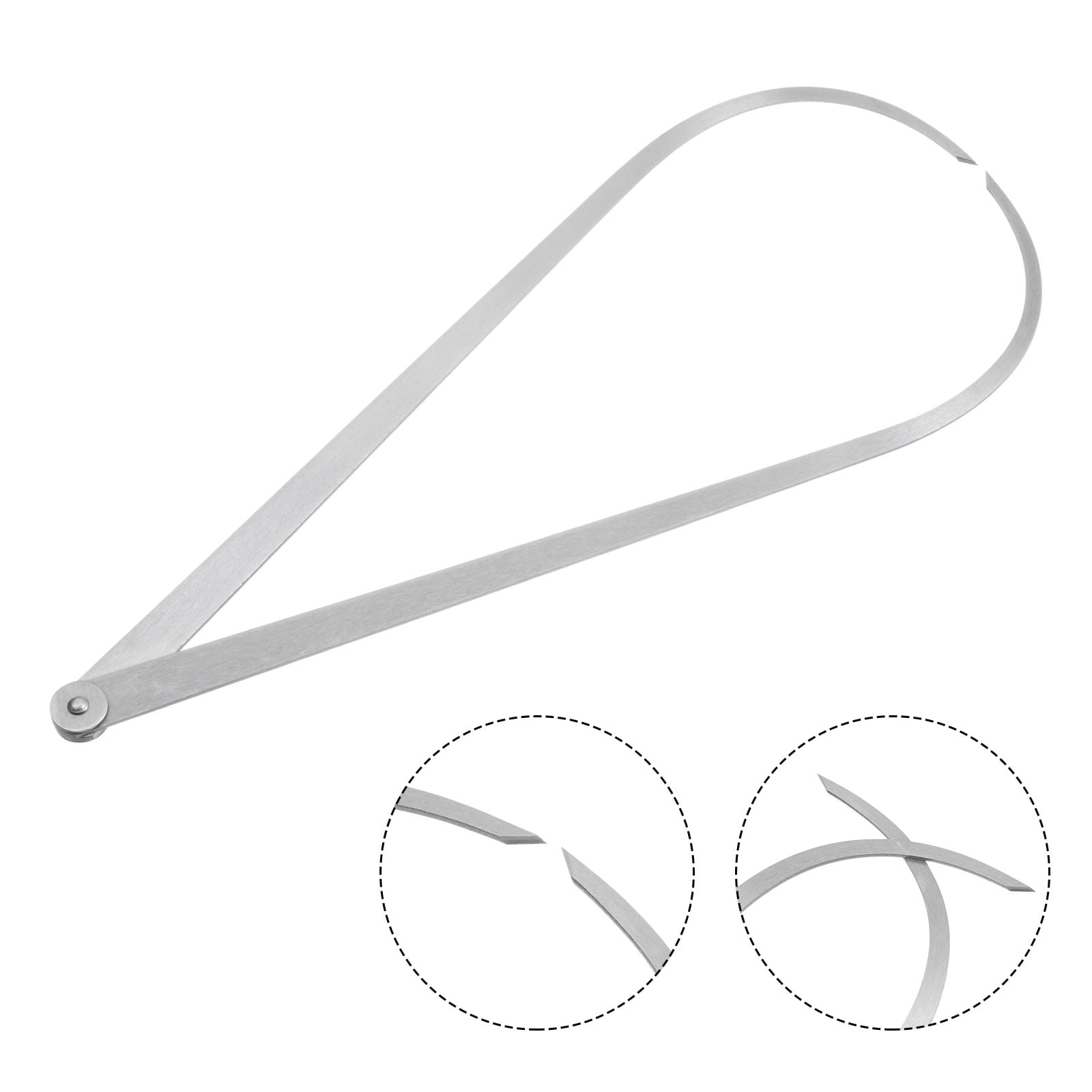 Uxcell 2pcs Firm Joint Outside Caliper 400mm 16 Inch Tool Steel Measurement Tool
