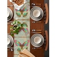 thumbnail image 2 of Vintage Butterfly Table Runner 108 Inches, Colorful Retro Butterflies Watercolor Bed Runner Dresser Scarves Tabletop for Indoor Outdoor Parties/Ceremony/Banquet, 13"x 108", 2 of 8