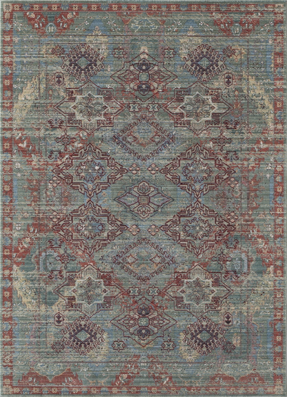 Rugs America Asteria Collection Multi AI300A Transitional Abstract Area Rug 8' x 10'