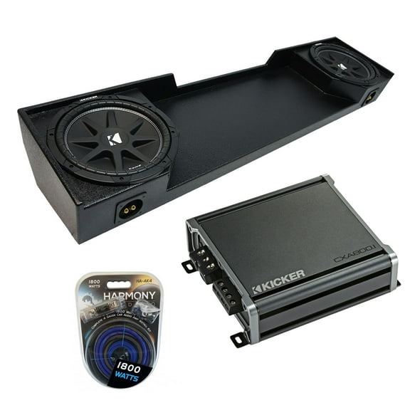 88-98 GMC Sierra Ext Truck Kicker Comp C12 Dual 12" Rhino Coated Sub Box CXA8001