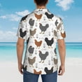 thumbnail image 3 of Lsque Retro Rooster pattern Hawaiian Shirt for Men, Unisex Summer Beach Casual Short Sleeve Button Down Shirts-Small, 3 of 9