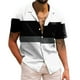 thumbnail image 1 of Camisas De Sport Para Hombre Hombres Casual Manga corta Primavera Verano Turndown Neck 3D Impreso Camisas Moda Top Blusa Camisas (Black, M), 1 of 4