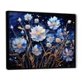 thumbnail image 2 of Designart "Blue beautying Cornflowers Pointillism II" Floral Floater Framed Canvas Print, 2 of 7