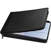 Inkline 7-Ring Check Binder 500 Check Capacity Portfolio Organizer, 9" x 13" Black