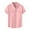 Pink, variant on Chiccall Mens Summer Plus Size Button Down Shirts Cotton Linen Casual Solid Short Sleeve Pockets Loose Tops Pink