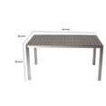thumbnail image 5 of Sleek And Modish Trendy Anodized Aluminum Dining table, Gray- Saltoro Sherpi, 5 of 5