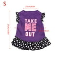 thumbnail image 2 of YUEHAO Pet Vest for Dogs Summer Cute Pet Puppy Small Dog Cat Pet Dress Apparel Clothes Fly Sleeve Dress Dog Vest for Small Medium Large Dogs (Purple, S), 2 of 2
