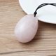 thumbnail image 2 of Massage Stone Pink Jade Pendant Jewelry Accessories for Girls Gift Hand Crafted Smooth 1Pack, 2 of 4