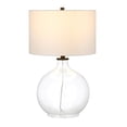 thumbnail image 3 of Henn&Hart 15" Clear Glass/Blackened Bronze Glass/Fabric Table Lamp, 3 of 10