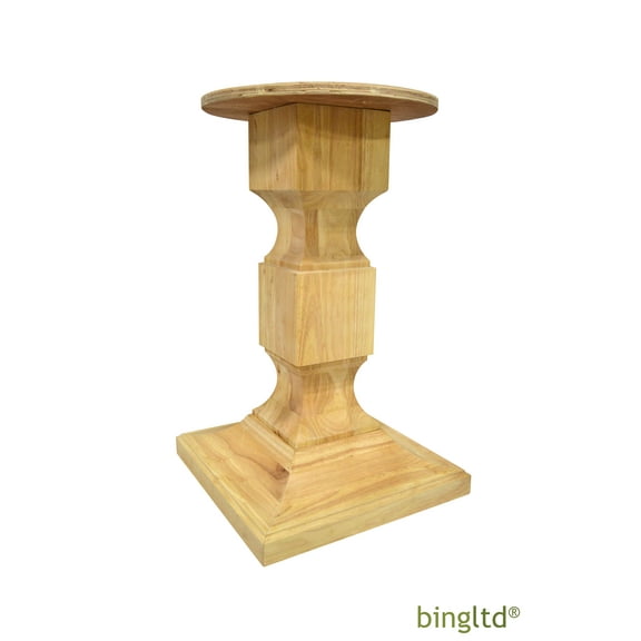 BingLTD - 28" Tall Unfinished Chelsea Square Pedestal Table Base (WH-Chelsea28-UNF)