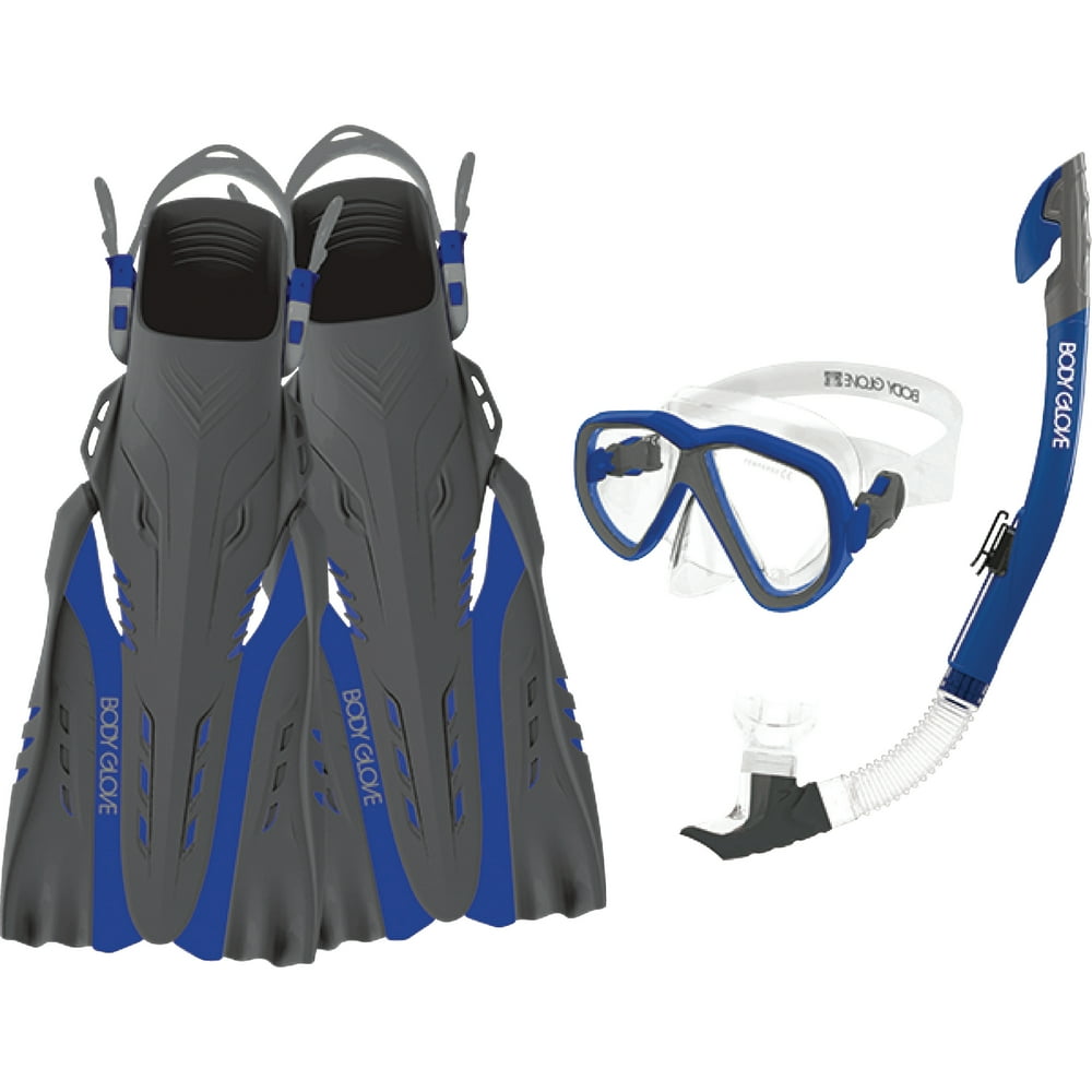 Body Glove Azores Open Water Series Mask, Snorkel & Fins Aquatic Set