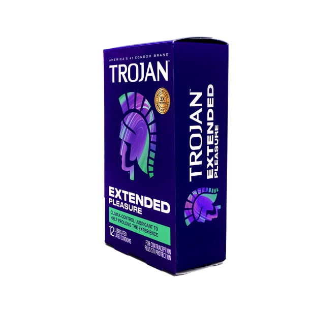TROJAN Extended Pleasure Climax Control Lubricated Premium Latex