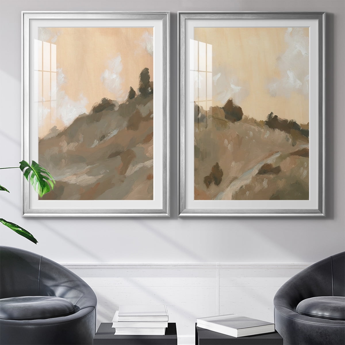 Wexford Home Hillside Walking Path III Premium Framed Print, 30.5" x 42.5" - Ready to Hang, Silver (Set of 2)