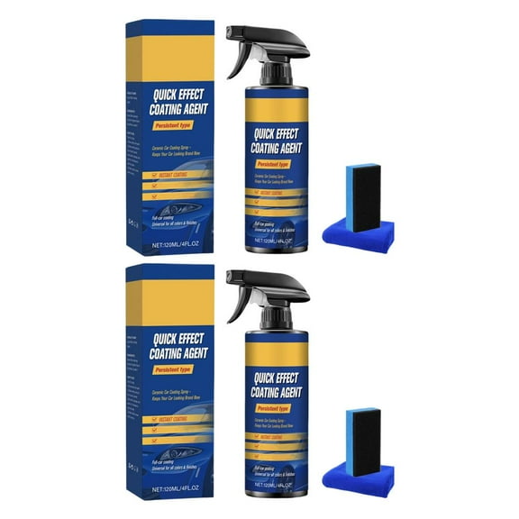 2 Pcs Quick Effect Car Polish Coating Spray, Fast Scratch Repair Coating Spray for All Vehicle Types