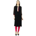 thumbnail image 1 of Phagun Straight Georgette Kurta Designer Tunic Top Indian Chic Kurti For Womens, 1 of 1