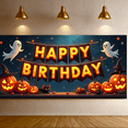 thumbnail image 4 of Halloween Theme Banner Decorative Creative Polyester Material for Birthday Party Holiday Event Indoor Decoration, 4 of 5