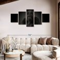 thumbnail image 2 of Elephant Stock Male Silverback Gorilla Wall Art - Horizontal Multi Panel Canvas - 5 Pieceliving Room Wall Decor - Photography Animal Multi Panel - Black And Brown Decor - 92" x 42", 2 of 4