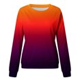 thumbnail image 4 of 2023 Chandail en Molleton Oversize pour Femmes Mode Femme Manches Longues Col Rond Blouse Imprimée Automne Pull Décontracté Tops Coupe Ample Tops pour Femmes, 4 of 5