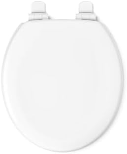 Stonewood Quiet-Close, Round Toilet Seat Soft Close, Durable Wood, Easy Installation, Universal Fit, Home Essentials, White Finish, K-20467-0 (Pack of 4)