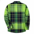 thumbnail image 4 of Donemore Men Casual Fashion Button Checkered Print Long Sleeve Turndown Elastic Blouse Shirt, 4 of 5