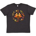 thumbnail image 3 of Inktastic Thanksgiving Turkey Fall Holiday Wreath Youth T-Shirt, 3 of 5