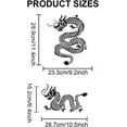 thumbnail image 2 of 2 Styles Oriental Dragon Auspicious Clouds Stencil 11.8×11.8/11.7×8.3inch Large Chinese Dragon Sun Drawing Stencils with Paint Brush Asian Dragon Theme Template for Art Crafts Home Decors White, 2 of 9