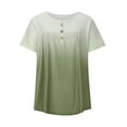 thumbnail image 4 of Zpanxa Women Summer Tops Women Shirt Tees Short Sleeve V-Neck T Shirt Tie-dye T-shirt Tops Blouse Gift For Women Army Green XL, 4 of 5