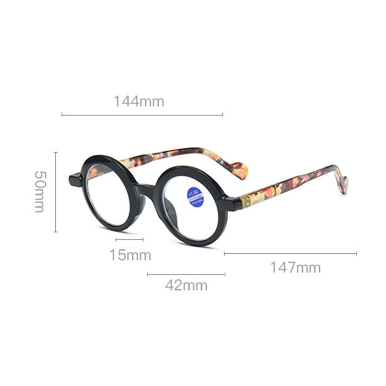 Brown Frame Black Temple Classic Round Blue Light Blocking  display picture 1