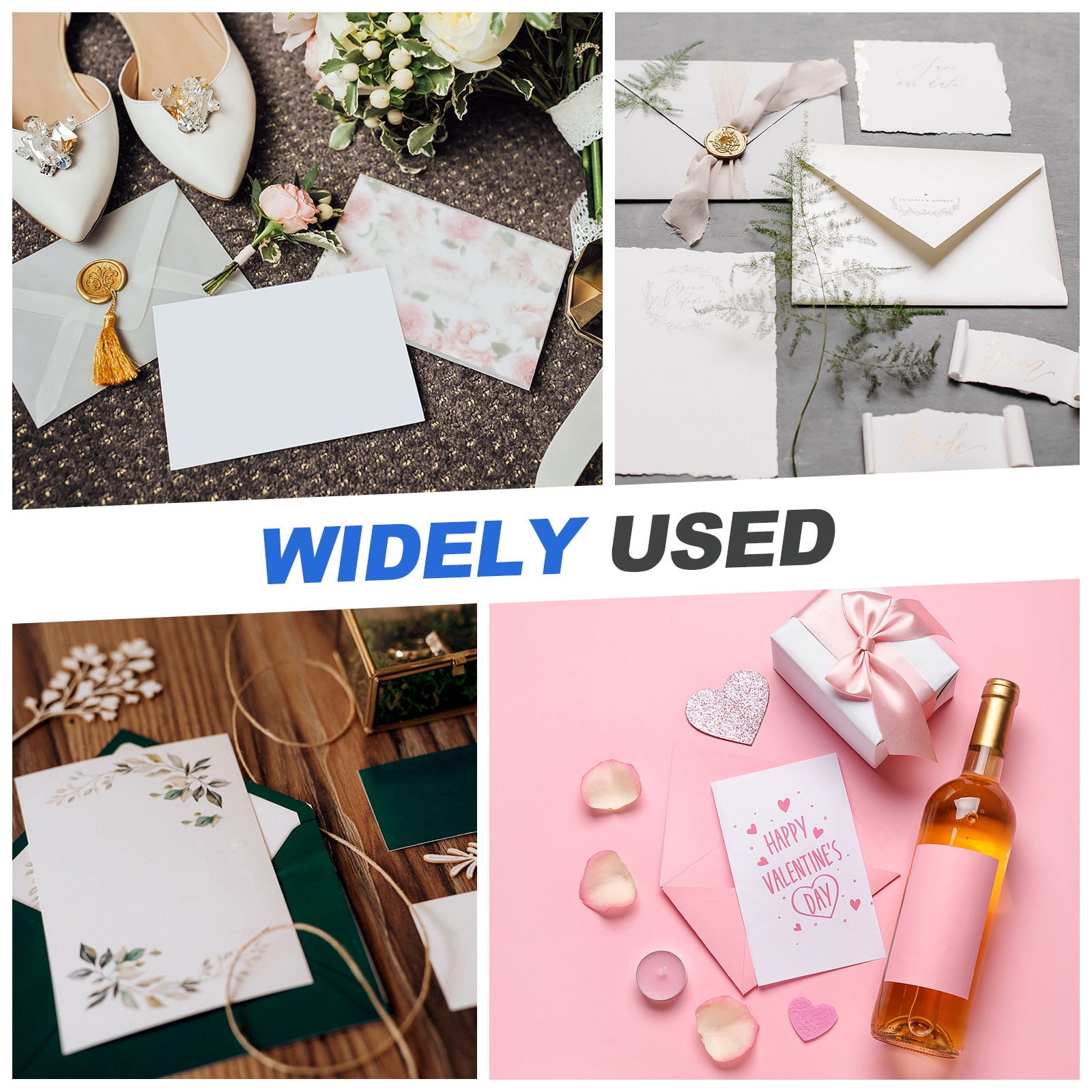 Uxcell 4 x 6" Blank Greeting Cards and Envelopes, 50Sets Half Fold Note Cards and Envelopes 250g Thick Cardstock for DIY Wedding Birthday Party Invitations, Bright Red