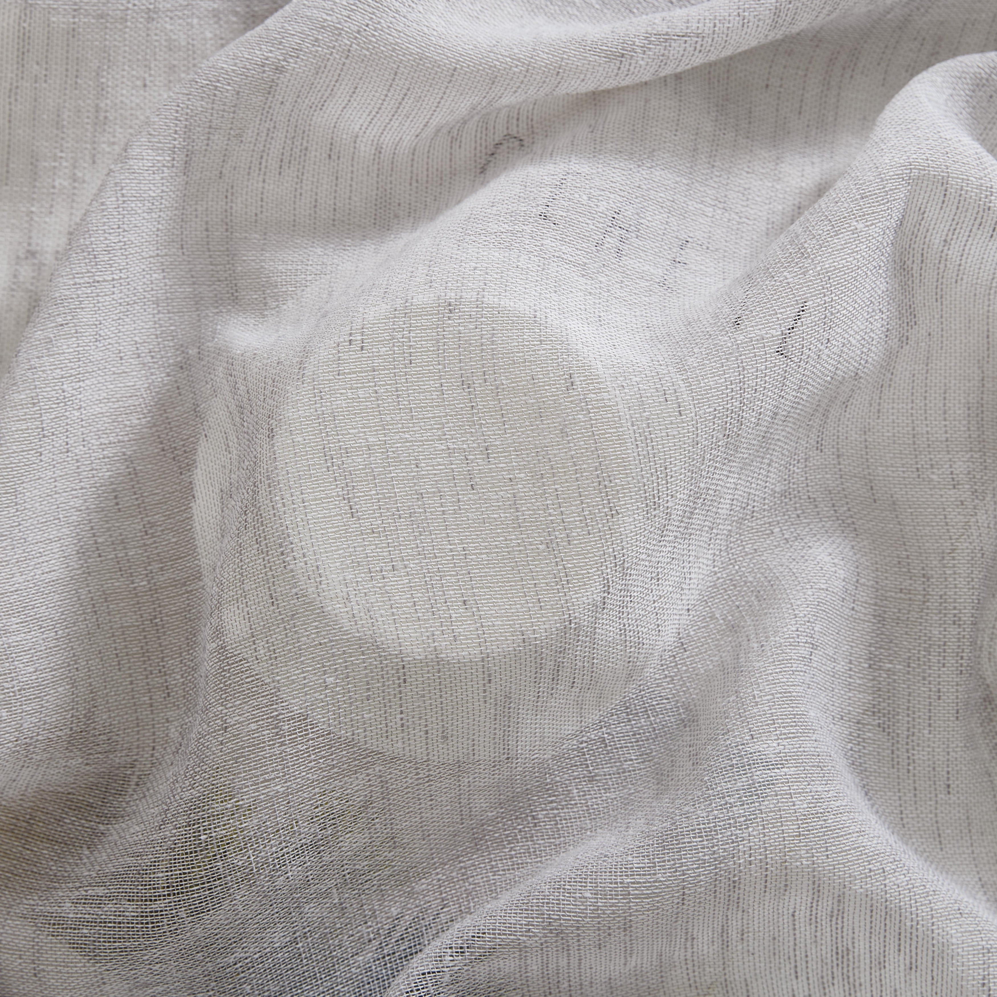 THD Zoey Faux Linen Textured Semi Sheer Window Rod Pocket Thick Curtains Drapery Panels, 2 Panels