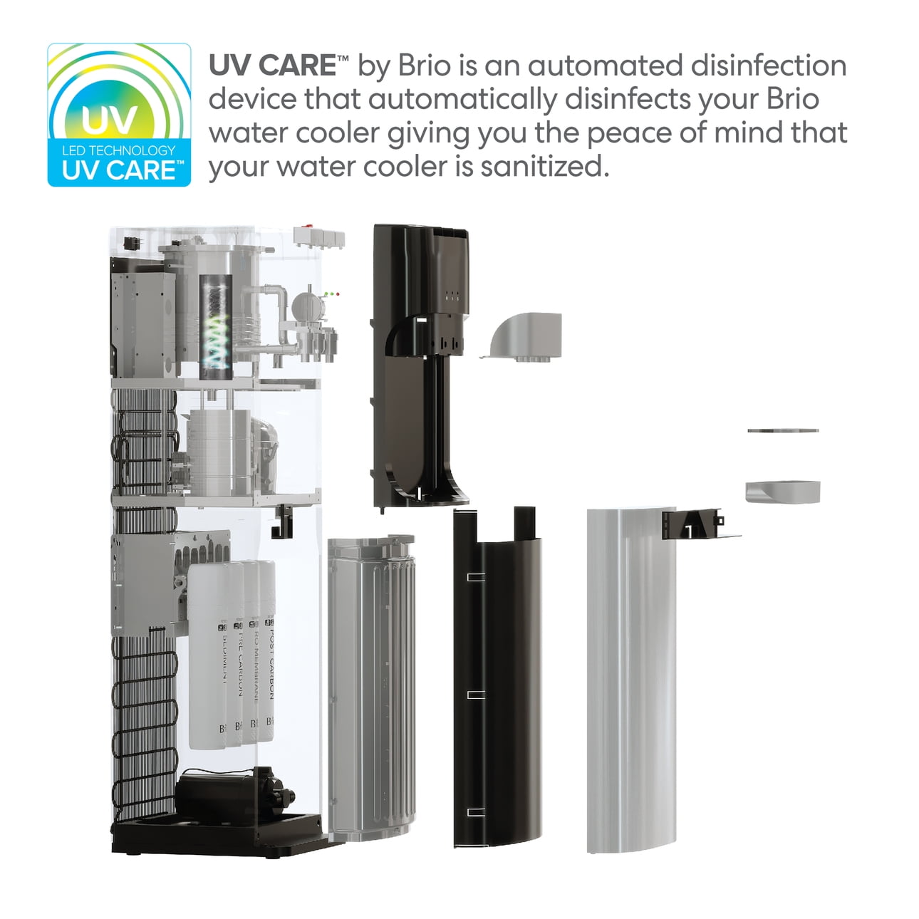 Brio 400 Series 2-Stage Filtration Water Dispenser Tri-Temp, Connects to your water line, Height 41.05"
