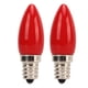 thumbnail image 1 of 2 bombillas E12 de 4 LED SMD2835 para candelabro, 220 V, 1,5 W, de cristal, para techo y pared, color rojo., 1 of 14
