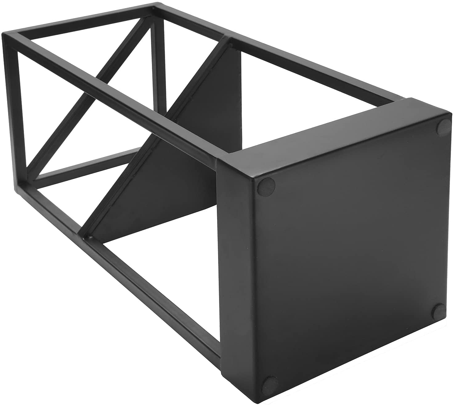 Umbrella Stand,Umbrella Holder for Entryway,20 Inch Tall Modern Metal Geometric Freestanding Umbrella Rack or Cane Holder with Shelf for Small Umbrellas and Bottom Drip Tray (Black)