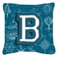 thumbnail image 2 of Carolines Treasures CJ2014-ZPW1818 Letter Z Sea Doodles Initial Alphabet Canvas Fabric Decorative Pillow  18H x18W, 2 of 7