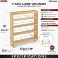 thumbnail image 3 of Rev-A-Shelf 448-BC-5C 5 Inch Pullout Kitchen Cabinet Organizer Spice Rack, 3 of 8