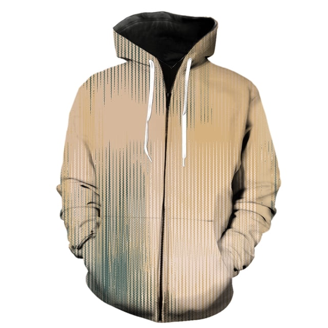 Sudadera con capucha y cremallera para hombre, estilo francés, con estampado 3D, unisex, informal, de manga larga, genial, 2024, gran oferta, tops de gran tamaño