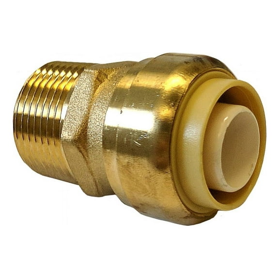 Libra Supply Lead Free 1/2 inch Push-Fit Male Adapter, Push to Connect, Push x MIP(Pack of 6 pcs, Click in for more size options), 1/2'', 1/2-inch Brass Pipe Fitting Plumbing Supply
