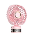 thumbnail image 2 of Ventilador de mesa de mano Ventilador práctico de 5 velocidades para oficina / hogar / dormitorio (rosa 3000 mAh), 2 of 6