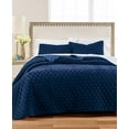 thumbnail image 1 of Martha Stewart Collection Diamond Tufted Velvet Quilt Navy Full/Queen 92" x 88", 1 of 1