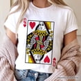 thumbnail image 2 of Queen of Hearts Card T-Shirt, Classic Retro Love Valentine Tee, 2 of 5