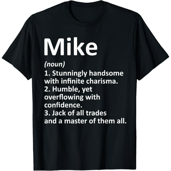 100% pure cotton for both men and womenMIKE Definition Personalized Name Funny Birthday Gift Idea T-Shirt