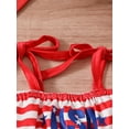 thumbnail image 4 of Okbabeha 4th of July Baby Girl Outfits Toddler Fourth of July Romper Dress American Flag Strap Tulle Bodysuit Tutu Dress Summer Independence Day Clothes, 4 of 8